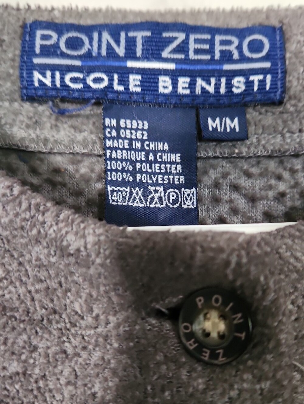 Point Zero Gray Button-Front Women's Cardigan - Picture 3 of 6